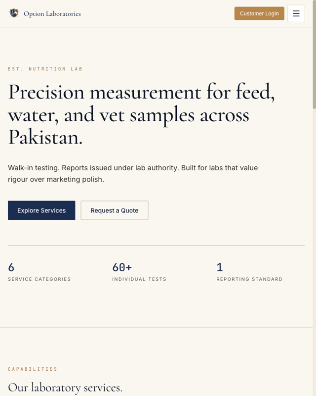 Digital home for a precision lab